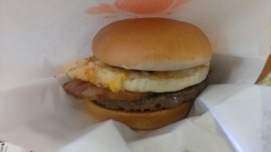 Bacon Beef Egg Burger - Good!